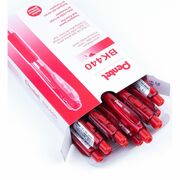 Pentel WOW! Retractable Ballpoint Pens - 1 mm Medium Pen Point - Retractable - Red Ink - Red Barrel - 1 Dozen PENBK440B