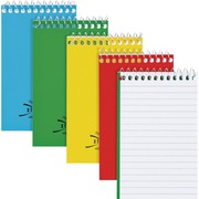 Rediform Wirebound Memo Notebooks - 60 Sheets - Wire Bound - 3" x 5" Sheet Size - White Paper - Assorted Cover - 1 Each RED31120