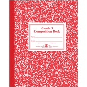 Roaring Spring Grade School Ruled Marble Flexible Cover Composition Book - 50 Sheets - 100 Pages - Printed - Sewn/Tapebound - Both Side Ruling Surface - Red Margin - 15 lb Basis Weight - 56 g/m&#178; Grammage - 9 3/4" x 7 3/4" Sheet Size - 0.25" Height x  ROA77922