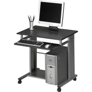 Mayline Mobile Workstation - Rectangle Top - 29.75" Height x 29.75" Width x 23.50" Depth - Assembly Required - Charcoal Black - Steel - 1 Each MLN945ANT