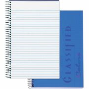 TOPS Classified Business Notebooks - 100 Sheets - 20 lb Basis Weight - 5 1/2" x 8 1/2" Sheet Size - Indigo Paper - Indigo Plastic Cover - Heavyweight, Perforated, Hard Cover - 1 Each TOP73506