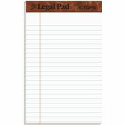TOPS The Legal Pad Writing Pad - 50 Sheets - Double Stitched - 0.28" Ruled - 16 lb Basis Weight - Jr.Legal - 5" x 8" Sheet Size - White Paper - Chipboard Cover - Perforated, Hard Cover, Removable - 1 Dozen TOP7500