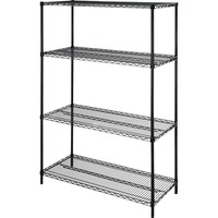 Lorell Light Duty Wire Shelving 4 Tiers 54 Height x 36 Width x 14