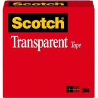 Scotch Transparent Tape - 3/4W - 36 yd Length x 0.75 Width - 1 Core -  Stain Resistant, Moisture Resistant, Long Lasting - For Multipurpose,  Mending, Packing, Label Protection, Wrapping - 1 / Roll - Clear 