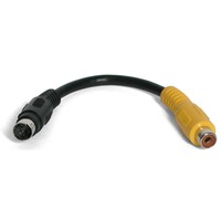 StarTech.com 6in S-Video to Composite Video Adapter Cable - 1 x RCA Female - 1 x DIN Male S-Video - Black