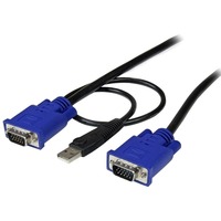 StarTech.com 10 ft Ultra Thin USB VGA 2-in-1 KVM Cable - Black