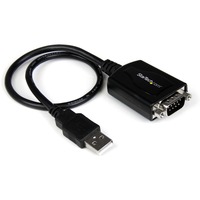 StarTech.com 1 ft USB to RS232 Serial DB9 Adapter Cable with COM Retention - DB-9 Male