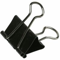 Binder Clips, Large, 2 Wide, 1 Capacity, Black, Box Of 12