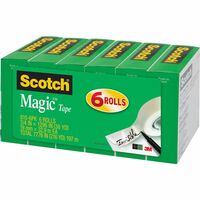 Scotch 3/4W Magic Tape - 27.78 yd Length x 0.75 Width - 1 Core - Split  Resistant, Tear Resistant - For Mending, Splicing - 24 / Pack - Matte 