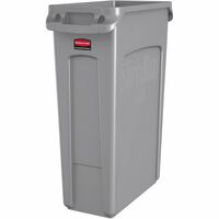 Rubbermaid Commercial Products Slim Jim 23 Gal. Gray Vented Trash