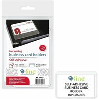 C-Line Self-Adhesive Business Card Holders, Side Load, 2 x 3.5, Clear, 10/Pack C-Line Self-Adhesive Business Card Holders, Side Load, 2 x 3.5, Clear, 10/Pack
