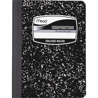 Oxford Composition Book, 9-3/4 x 7-1/2, Wide Rule, Black Marble