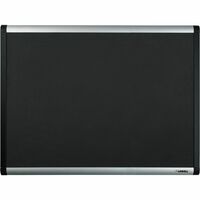 Lorell Black Mesh Fabric Covered Bulletin Board 48in. x 36in.