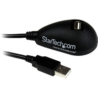 StarTech.com 5ft Desktop USB Extension Cable - A Male to A Female - Nickel-plated Connectors - Black