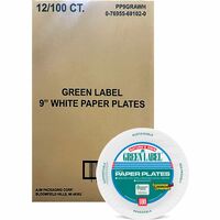 AJM Packaging Green Label Economy Paper Plates AJMPP9GRA