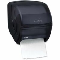 San Jamar Black Plastic Lever Roll Towel Dispenser - 12 1/2W x 8