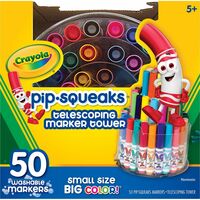 Crayloa Pip-Squeaks Washable Markers In Telescoping Tower-50/Pkg