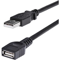 StarTech.com 6 ft Black USB 2.0 Extension Cable A to A - M/F - Type A Male USB - Type A Female USB