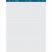 TOPS Horizontal Ruled Easel Pads - 50 Sheets - Stapled/Glued - 15 lb Basis  Weight - 27 x 34 - White Paper - Perforated, Punched - 2 / Carton