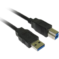 Cables Direct USB3-801 USB Data Transfer Cable - 1 m - Shielding - 1 x Type A Male USB - 1 x Type B Male USB - Black                                                 