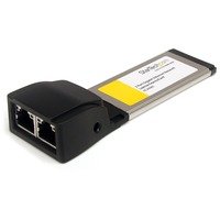 StarTech.com Dual Port ExpressCard Gigabit Laptop Ethernet NIC Network Adapter Card