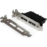 StarTech.com 2 Port Low Profile SATA to eSATA Plate Adapter - F/M - 1 Pack - 2 x Female SATA