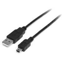 StarTech.com 1m Mini USB 2.0 Cable - A to Mini B - M/M - 1 x Type A Male USB - Black