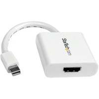 StarTech.com Mini DisplayPort to HDMI Video Adapter Converter, White - DisplayPort/HDMI for Audio/Video Device