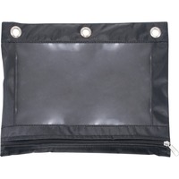 Advantus Avt-67024 Binder Pencil Pouch, 10 X 7 3/8, Black/clear