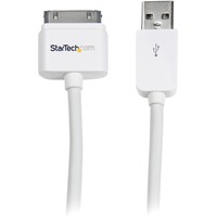 StarTech.com 3m 10 ft Long USB Cable for iPhone / iPod / iPad - Apple Dock Connector with Stepped Connector