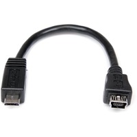 StarTech.com 6in Micro USB to Mini USB Adapter Cable M/F - USB for Cellular Phone - 6inch