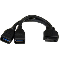 StarTech.com 2 Port Internal USB 3.0 Motherboard Header Adapter Cable