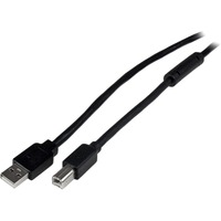 StarTech.com 20m / 65 ft Active USB 2.0 A to B Cable - M/M - 1x Type A Male USB, 1x Type B Male USB, Black