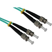 Cables Direct 0.5m OM3 Fibre Optic Cable ST-ST Multi-Mode                                                                                                          