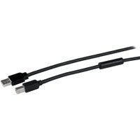 StarTech.com 15m / 50 ft Active USB 2.0 A to B Cable - M/M - 1 x Type A Male USB - Black