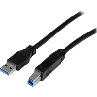 StarTech.com 2m (6 ft) Certified SuperSpeed USB 3.0 A to B Cable - M/M - 1 x Type A Male USB - 1 x Type B Male USB - Black