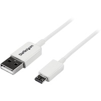StarTech.com 2m White Micro USB Cable - A to Micro B - 1 x Type A Male USB - 1 x Type B Male Micro USB