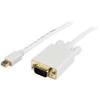 StarTech.com 3 ft Mini DisplayPort to VGAAdapter Converter Cable - mDP to VGA 1920x1200 - White                                                                      