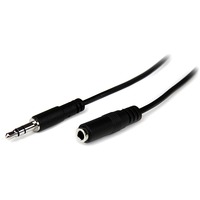 StarTech.com 2m Slim 3.5mm Stereo Extension Audio Cable - M/F - 1 x Mini-phone Male Stereo Audio