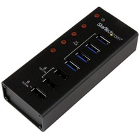 StarTech.com 4 Port USB 3.0 Hub plus 3 Dedicated USB Charging Ports 2 x 1A And 1 x 2A - Wall Mountable Metal Enclosure - 7 Total USB Ports - 4 USB 3.0 Ports