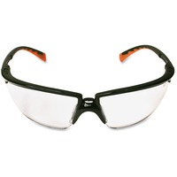 3M Privo Unisex Protective Eyewear - Standard Size - Ultraviolet Protection  - Orange - Clear Lens - Black Frame - Comfortable, Anti-fog, UV Resistant,  Nose Bridge - 1 Each - Your Office Connection