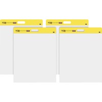 Post it Super Sticky Wall Easel Pads 20 x 23 White Paper Pack Of 4