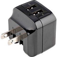 StarTech.com Dual Port USB Wall Charger - High Power 17 Watt / 3.4 Amp - Travel Charger International