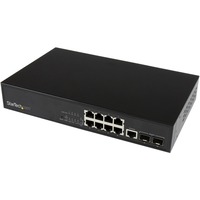 StarTech.com 10 Port L2 Managed Gigabit Ethernet Switch with 2 Open SFP Slots - Rack Mountable