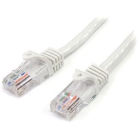 StarTech.com 3 m White Cat5e Snagless RJ45 UTP Patch Cable - 3m Patch Cord - 1 x RJ-45 Male Network