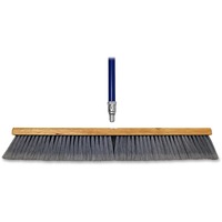 Rubbermaid Commercial Jumbo Smooth Sweep Angle Broom - Polypropylene  Bristle - 10.5 Overall Length - Black Metal Handle - 1 Each