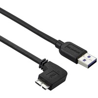 StarTech.com 2m 6 ft Slim Micro USB 3.0 Cable - M/M - USB 3.0 A to Left-Angle Micro USB - USB 3.1