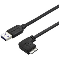 StarTech.com 2m 6 ft Slim Micro USB 3.0 Cable - M/M - USB 3.0 A to Right-Angle Micro USB - USB 3.1