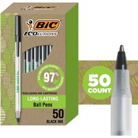 BIC Cristal Soft Ball Pens Medium Point (1.2 mm) - Black, Box of 50