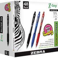 Zebra Pen Z-Grip Retractable Ballpoint Pen, Medium Point, 1.0mm, Assorted  Fashion Colors, 24-pack